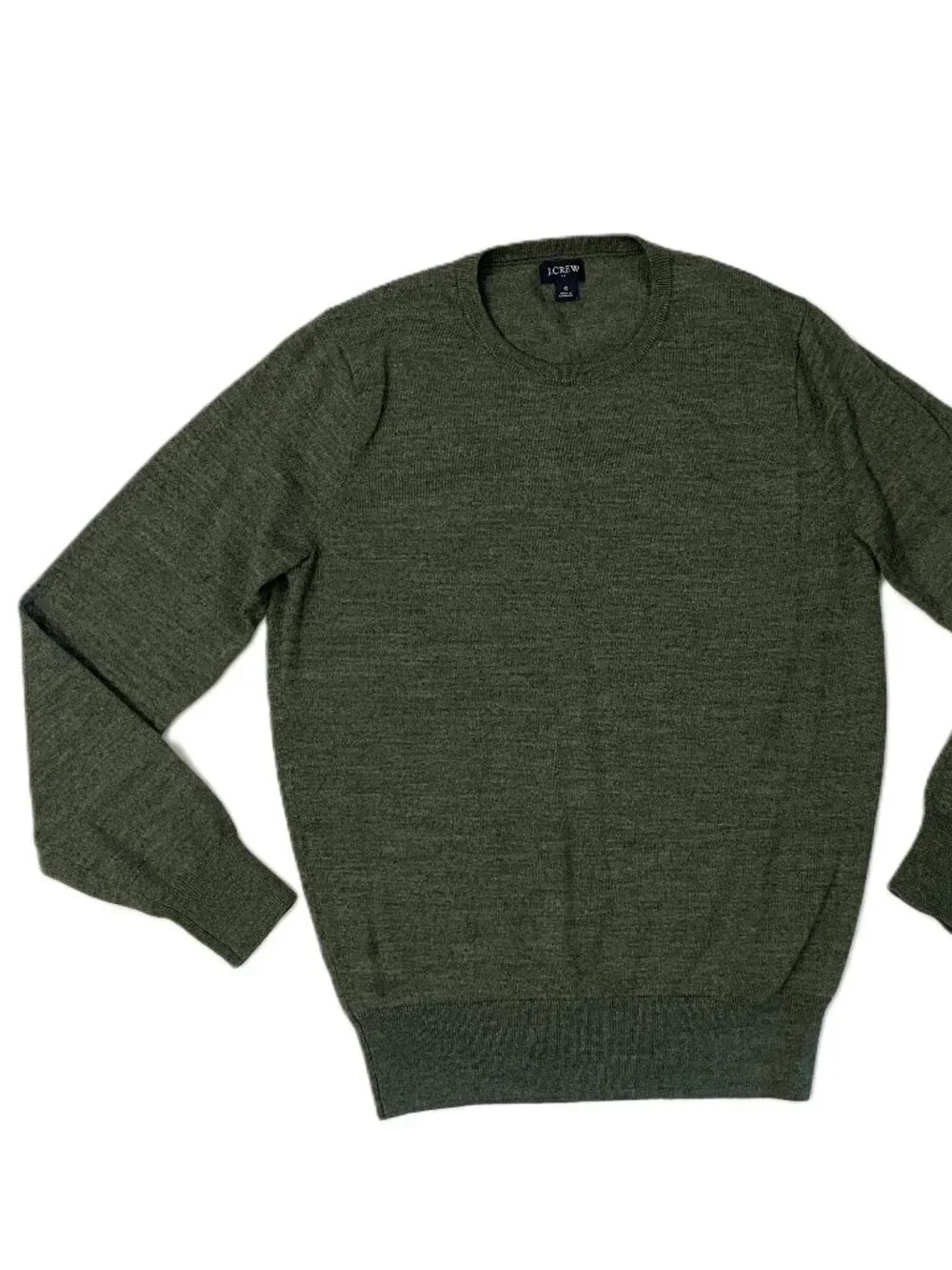 J.Crew Sweater Mens Small Wool Blend Pullover Green Lightweight Breathable AP638